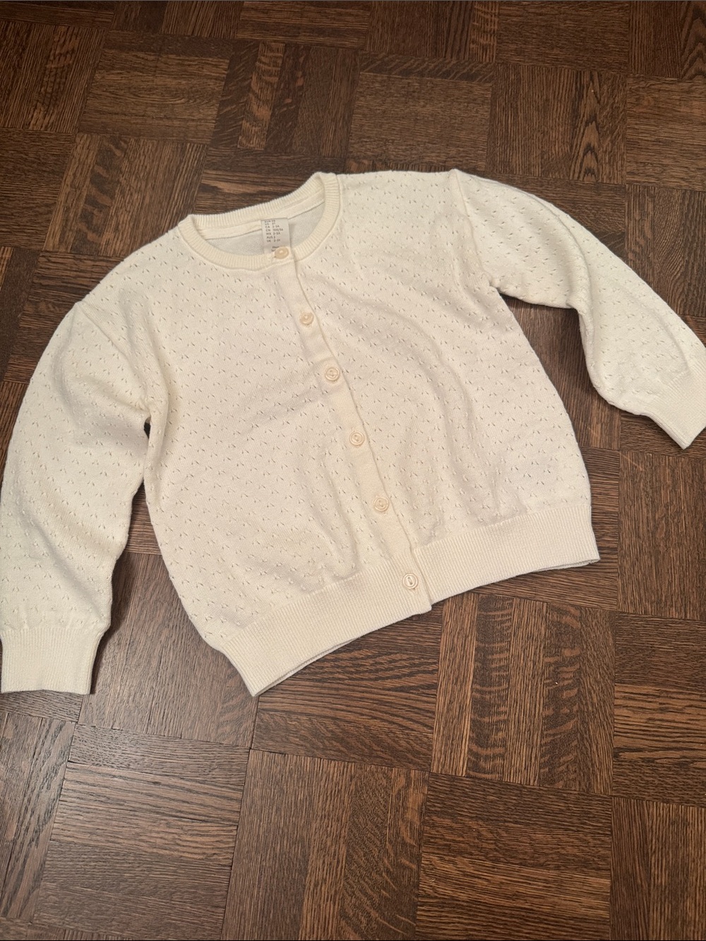 H&M girls size 3T Button-Front Openwork  Sweater Cardigan